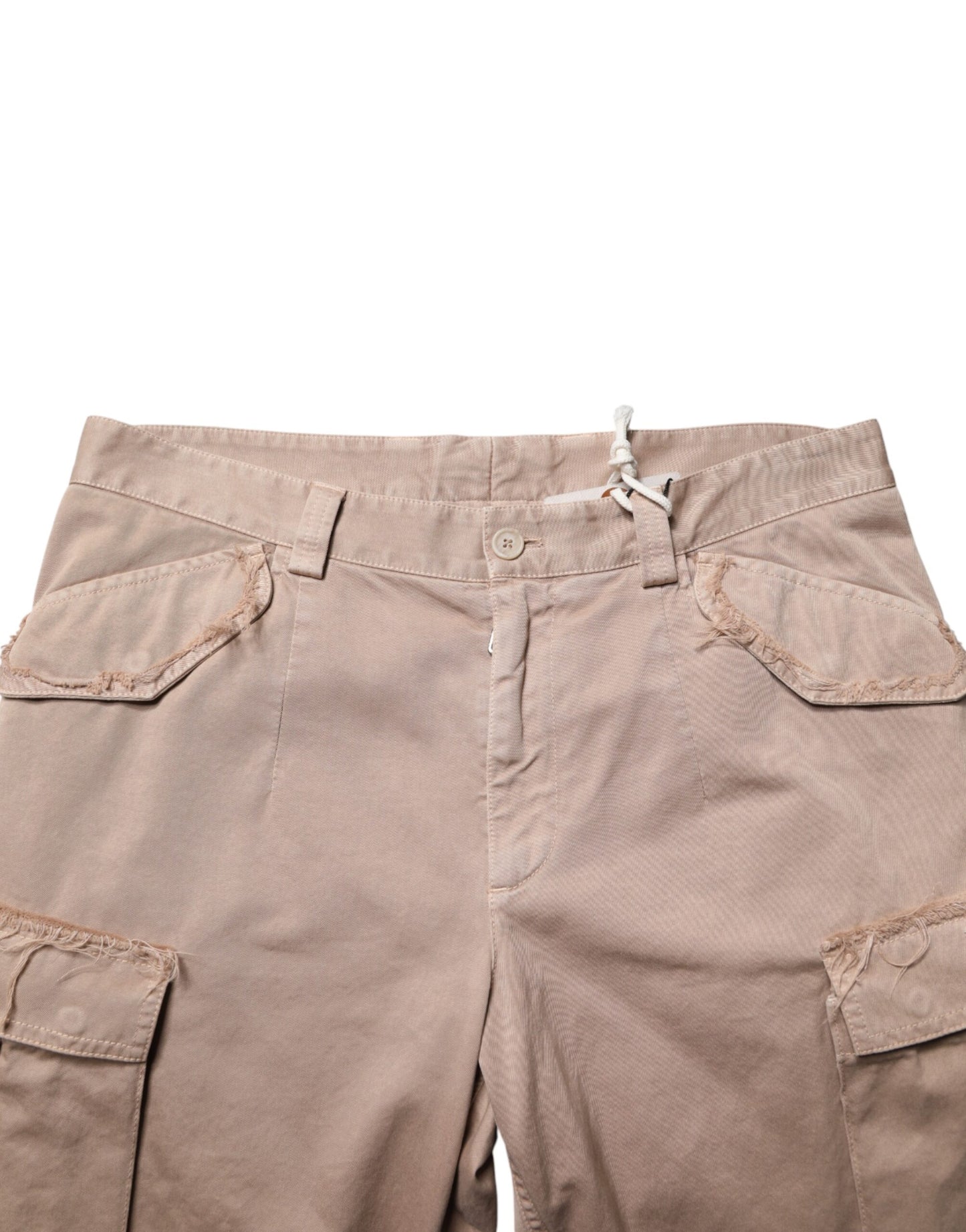 Dolce & Gabbana Beige Straight Cargo Chino Men Trouser Pants