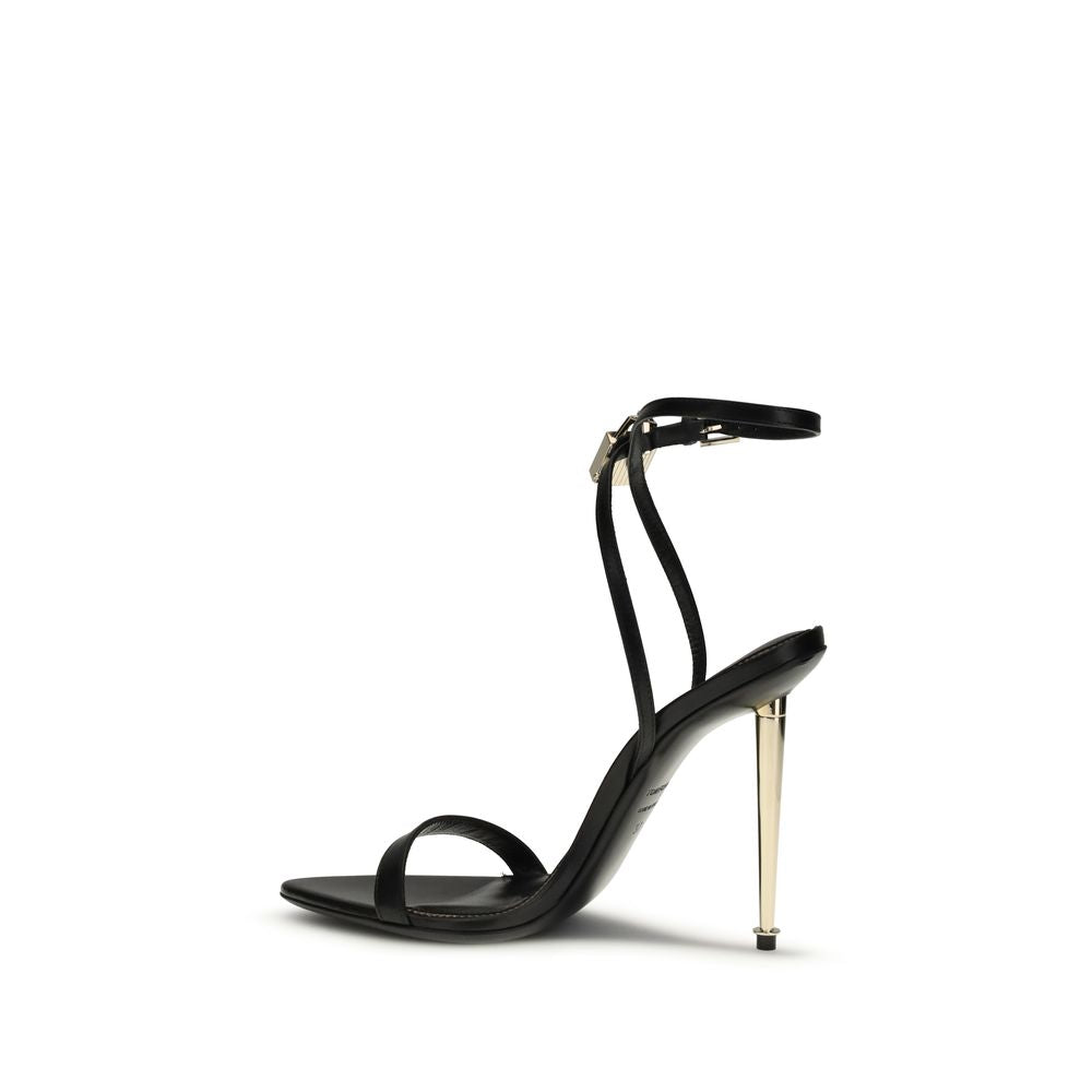 Tom Ford Black Goatskin Stiletto Heel Sandals