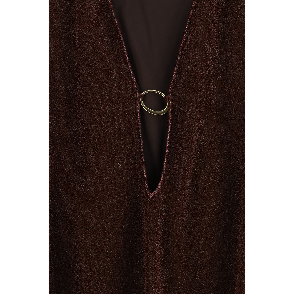 Oséree Brown Polyamide Casual Dress