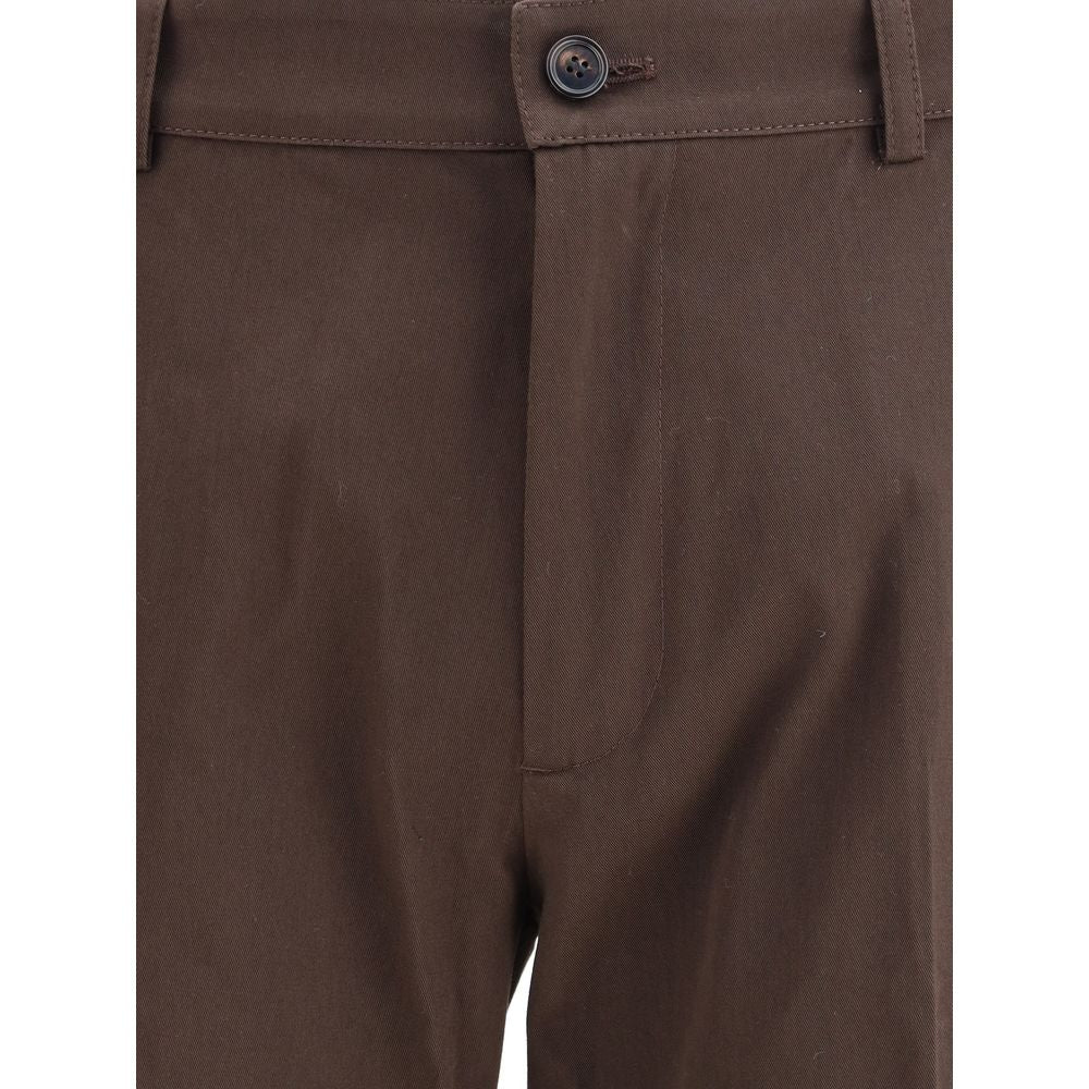 Burberry Brown Cotton Chino Pants