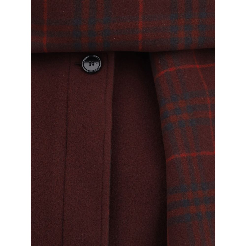 Burberry Bordeaux Wool Coat