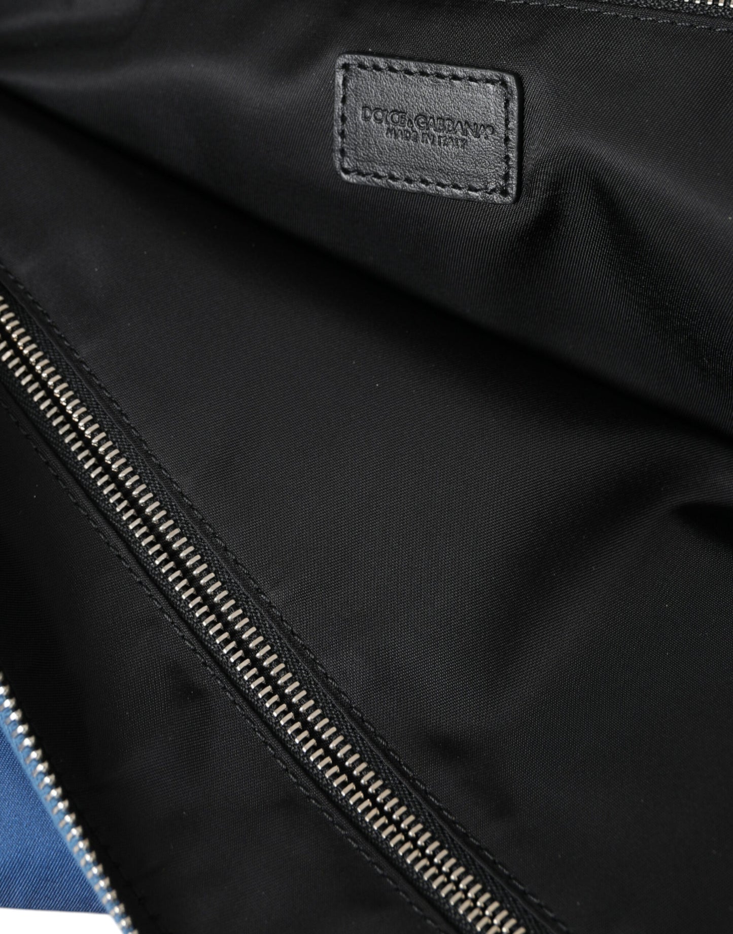 حقيبة كلاتش رجالية من النايلون بطبعة DG Milano باللون الأزرق من Dolce & Gabbana