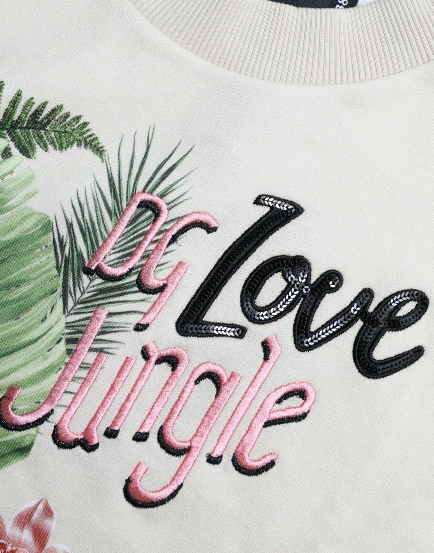 سترة قطنية مطبوعة بنقشة غابة بيج من دولتشي آند غابانا