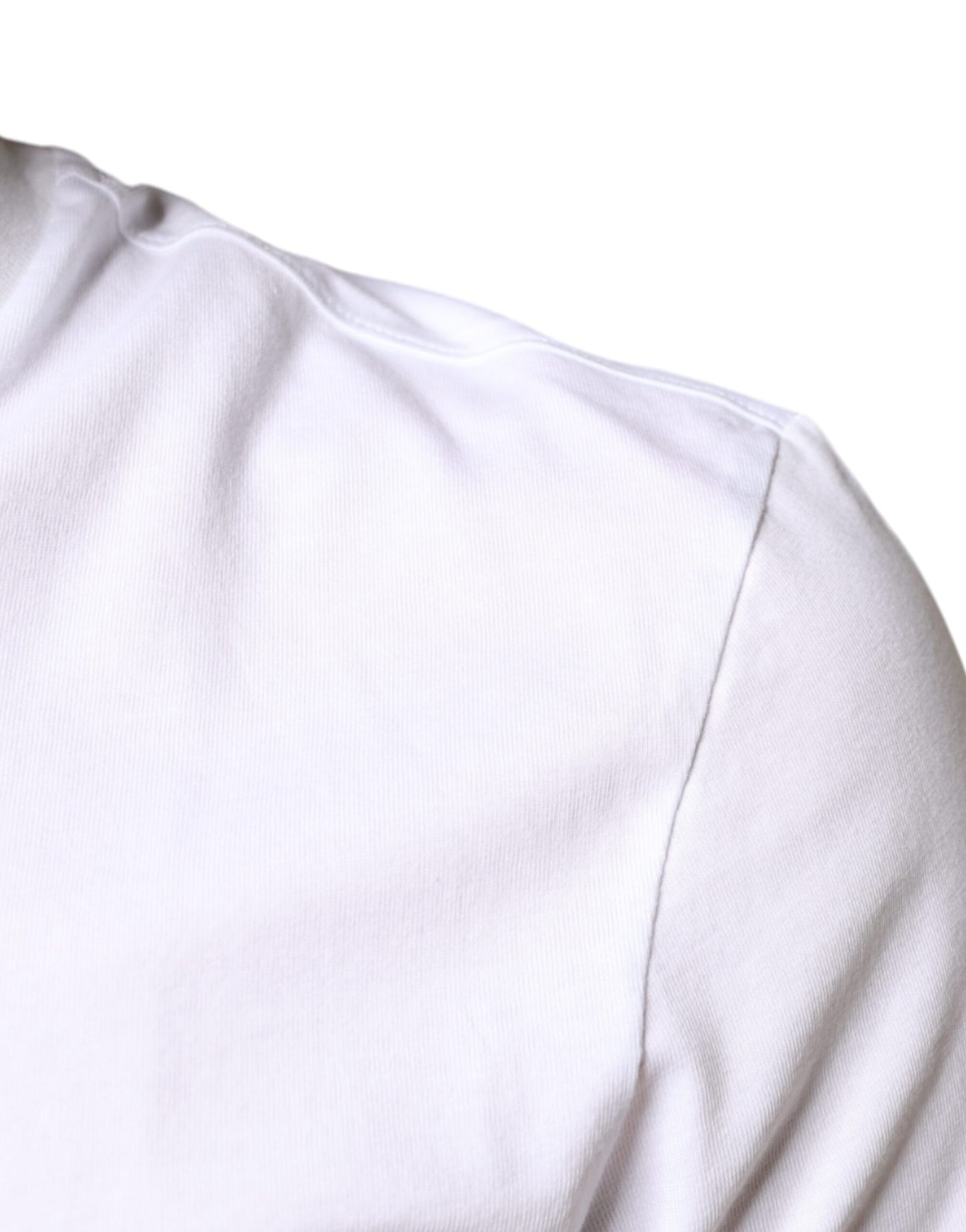 تي شيرت دولتشي آند غابانا أبيض قطني بتطريز DG