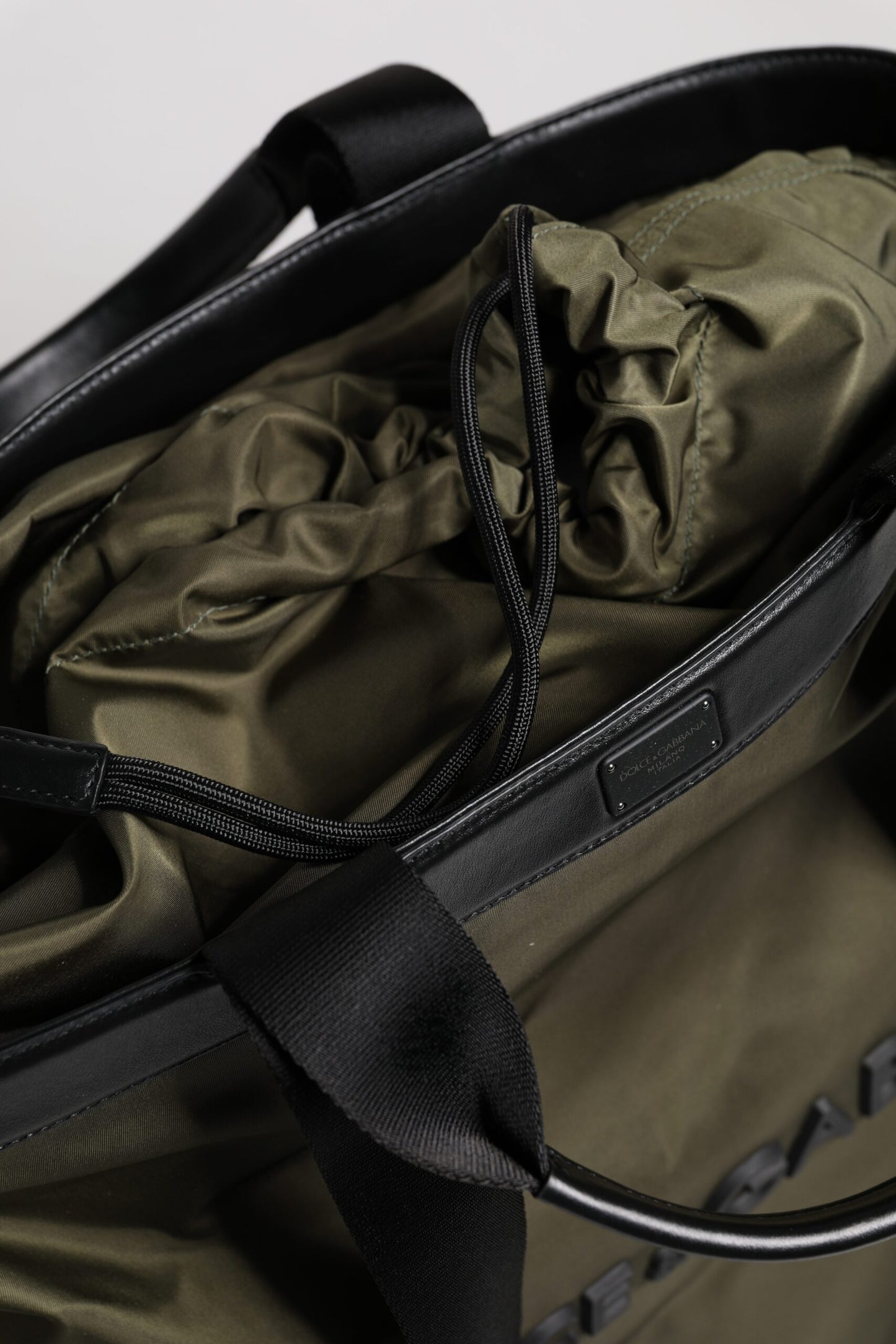 Dolce & Gabbana Military Green Nylon Shoulder Strap Tote Bag