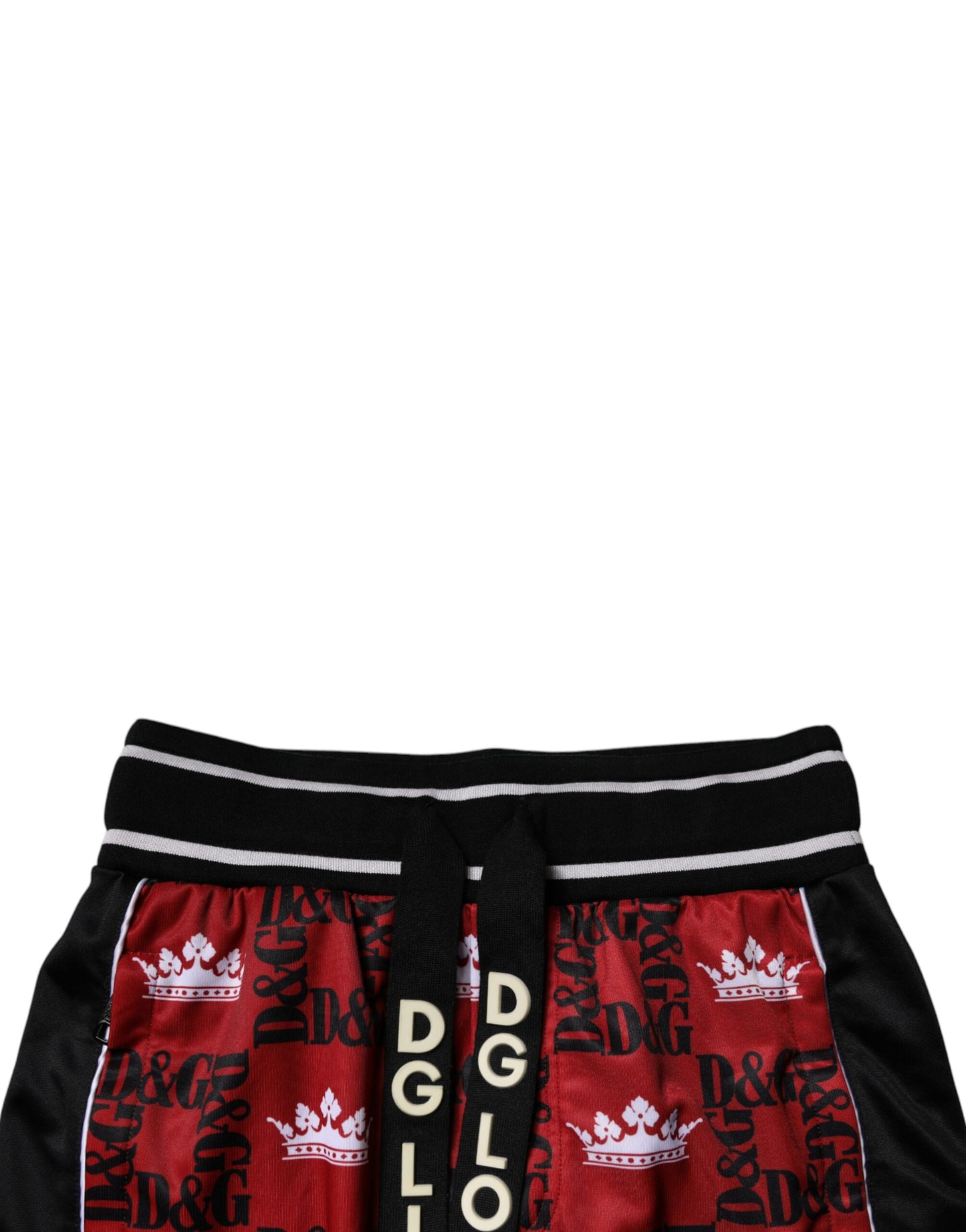 Dolce & Gabbana Red Crown Logo Monogram Men Sweatpants Pants