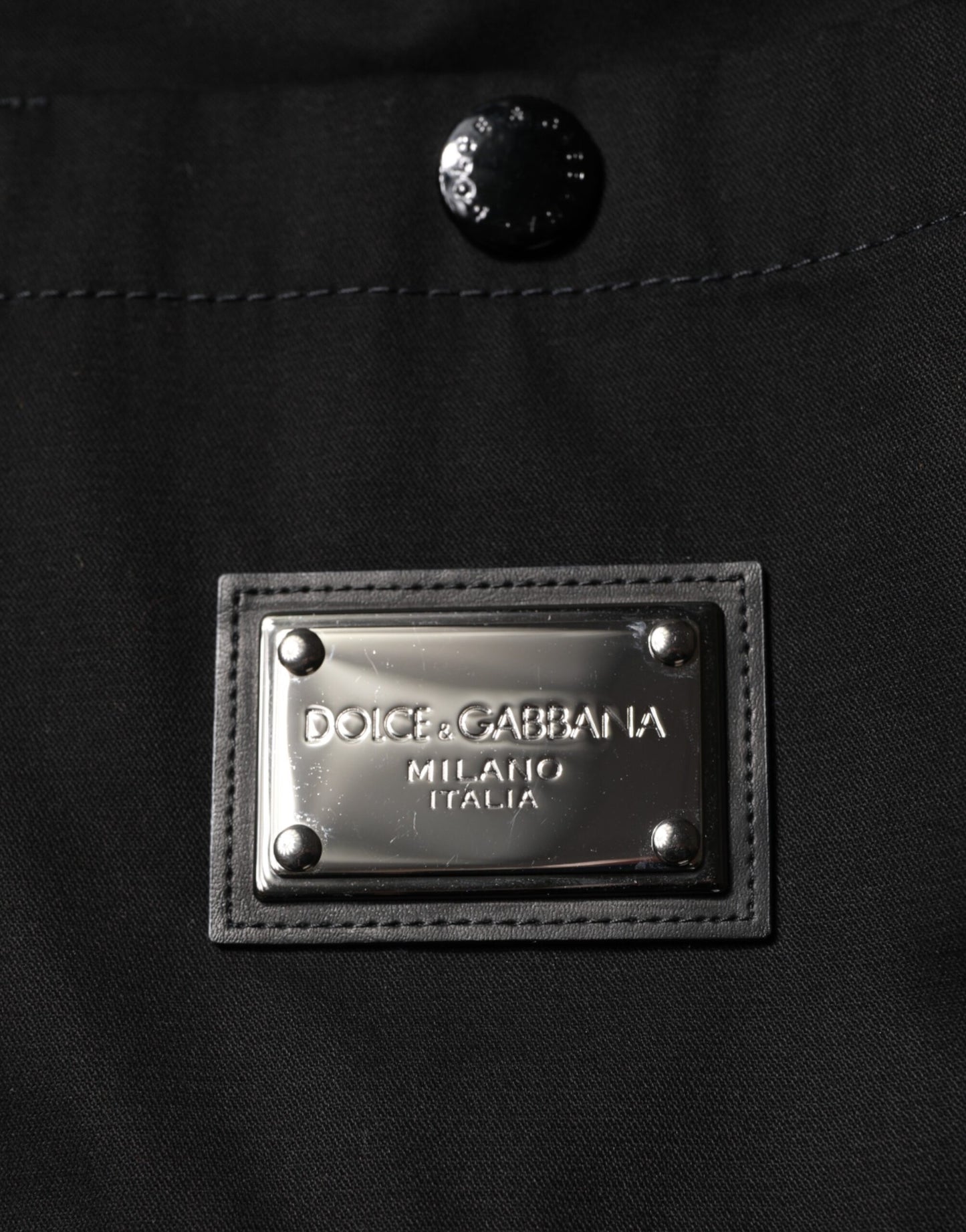 Dolce & Gabbana Black Short Sleeve Button Men Casual Shirt