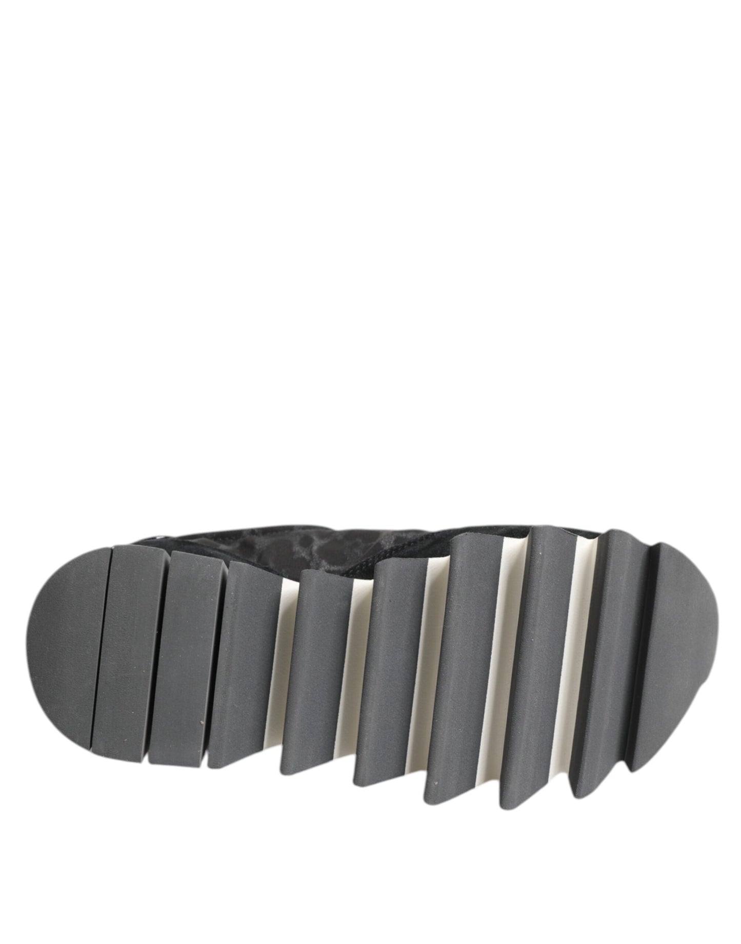 Dolce & Gabbana Black Gray Leopard Low Top Sneakers Shoes