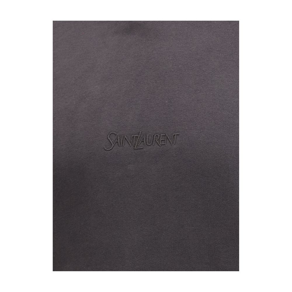 سويت شيرت قطني أسود من سان لوران