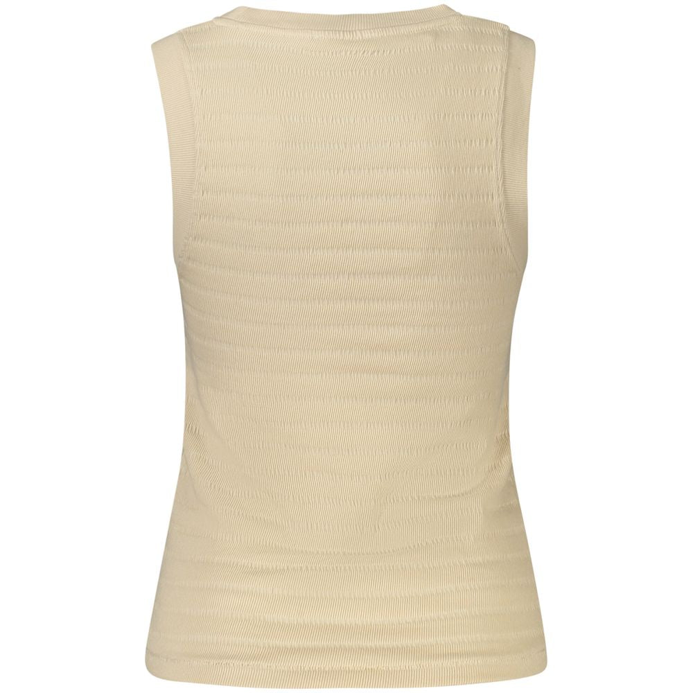 Guess Jeans Beige Cotton Women Tank Top