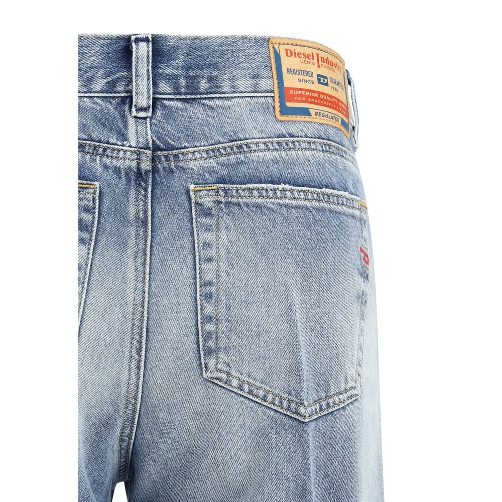 Diesel Blue Cotton Bootcut Jeans