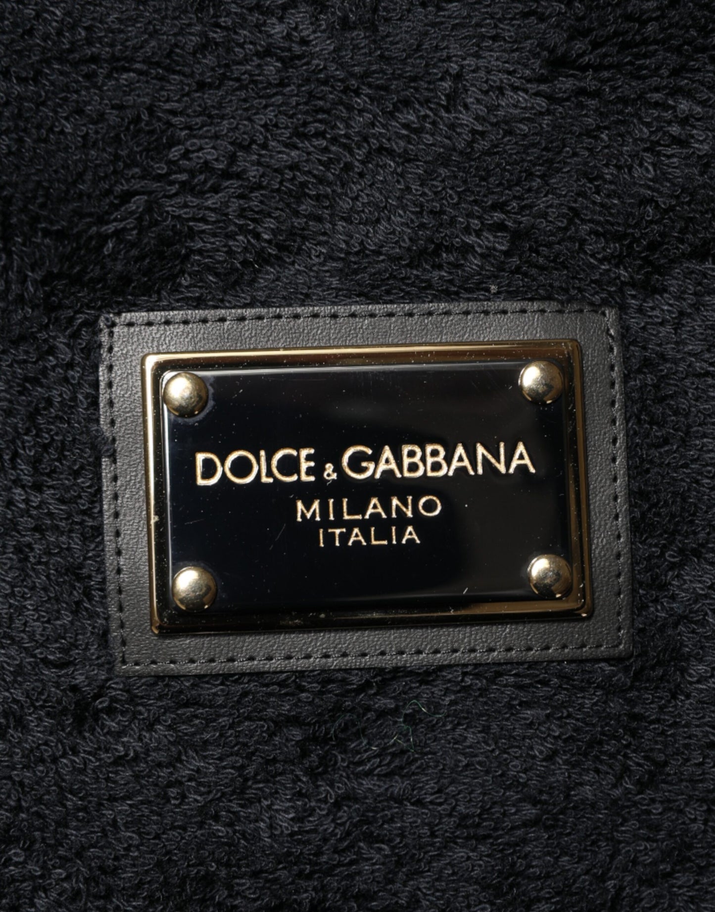 Dolce & Gabbana Black Cotton V-Neck Men Sweatshirt Sweater