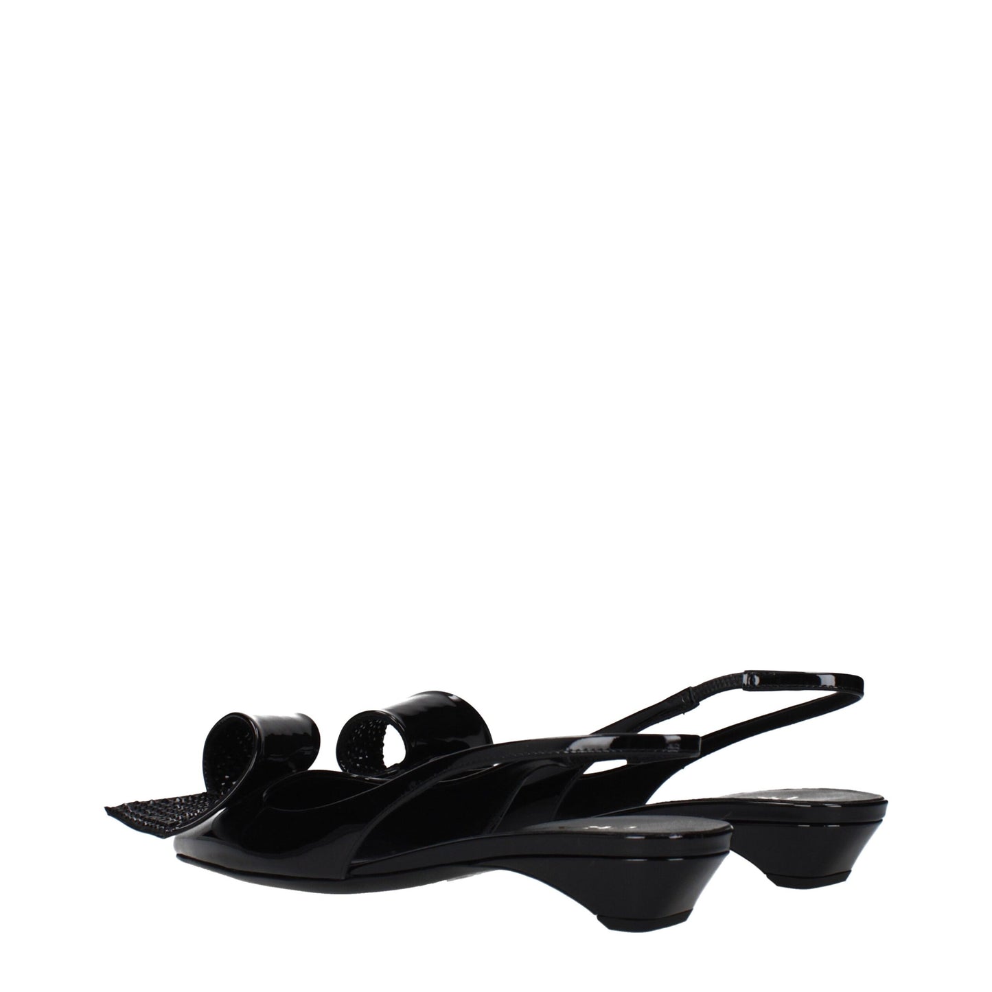 Prada Black Leather Sandals