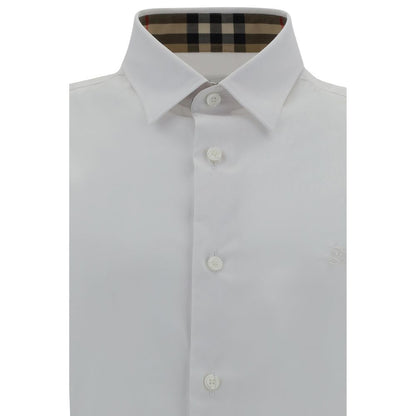 Burberry White Cotton Dress Shirt