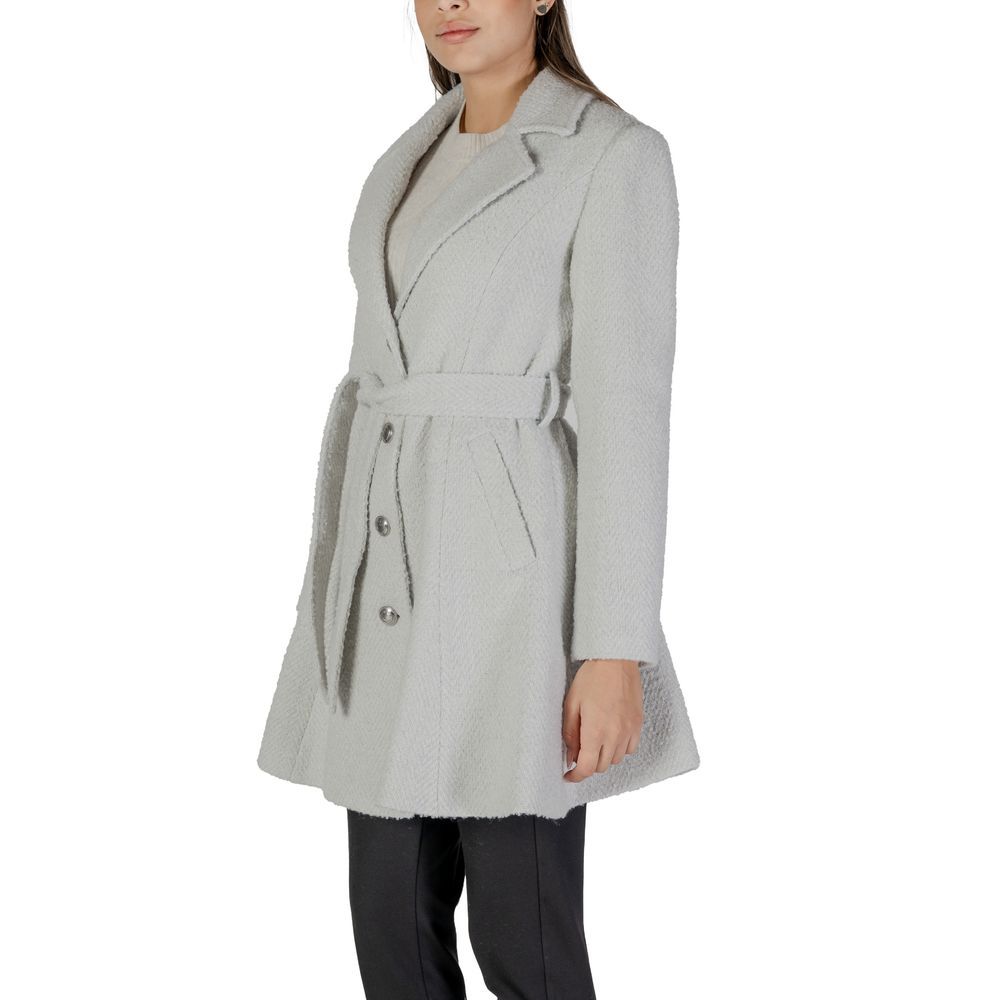 Guess Gray Polyester And Wool Coat