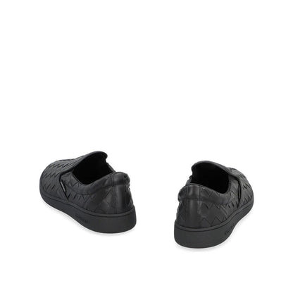 Bottega Veneta Black Calfskin Low Top Sneakers