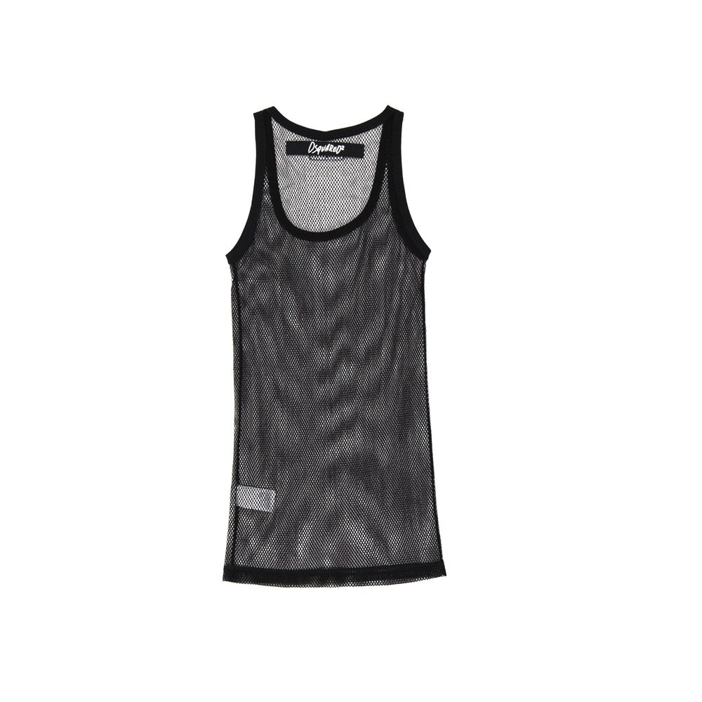 Dsquared² Black Cotton Tank Tops