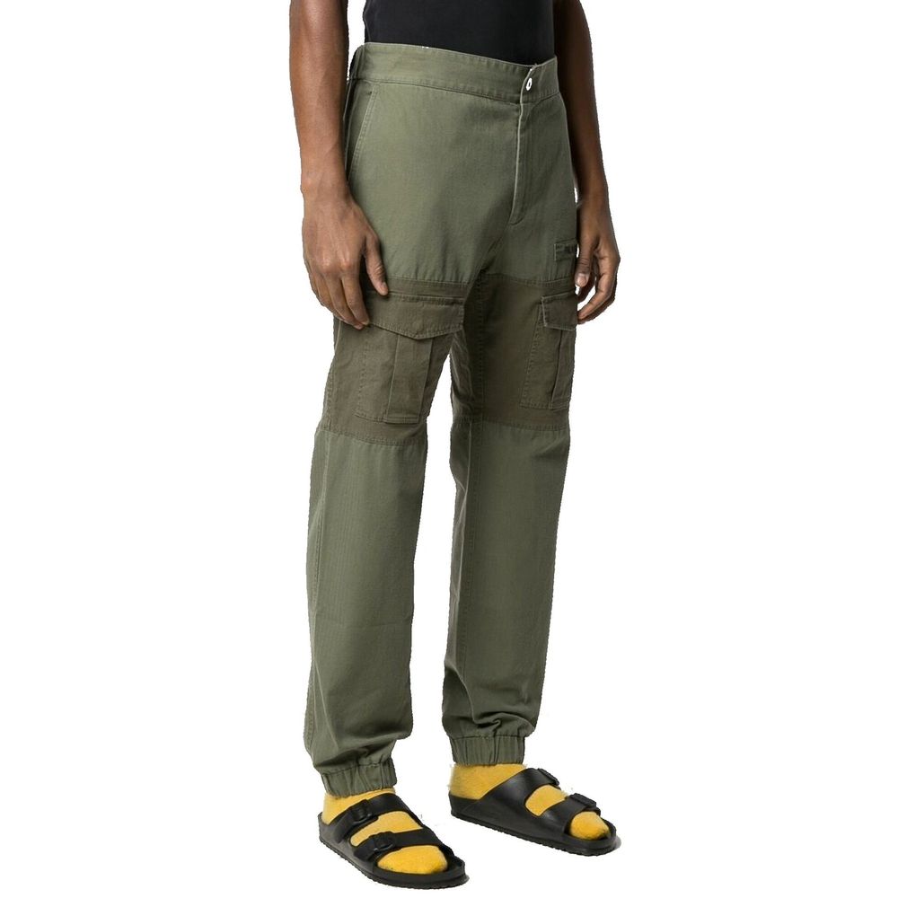 Palm Angels Bicolor Cotton Cargo Pants