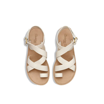 Dior White Calfskin Sandals