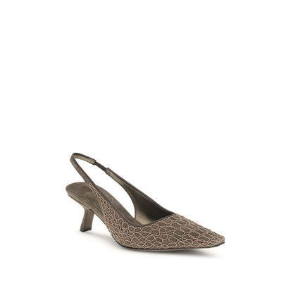 Brunello Cucinelli Brown Leather High Heel Pumps