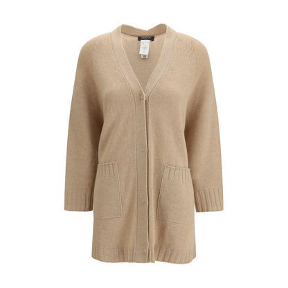 Fabiana Filippi Beige Fleece Wool Cardigan