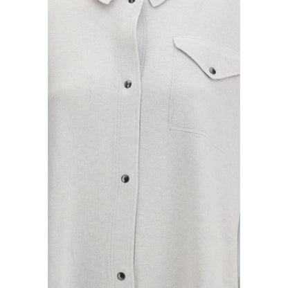 Fabiana Filippi Gray Fleece Wool Shirt