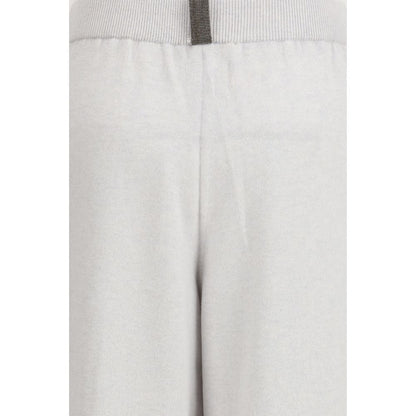 Fabiana Filippi Gray Fleece Wool Casual Pants