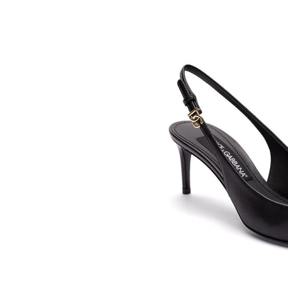 Dolce & Gabbana Black Calfskin High Heel Pumps
