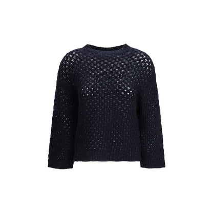 Fabiana Filippi Black Fleece Wool Sweatshirt
