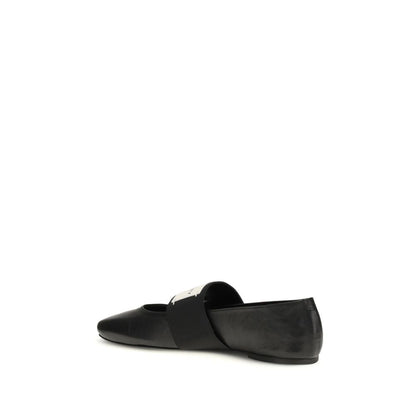 Givenchy Black Lamb Ovis Aries Aries Ballet Flats