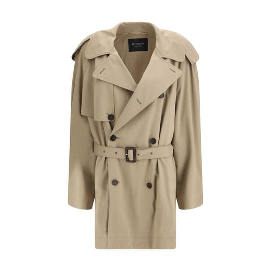 Balenciaga Beige Cotton Trench Coat