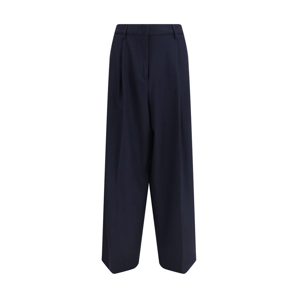 Fabiana Filippi Blue Polyester Casual Pants