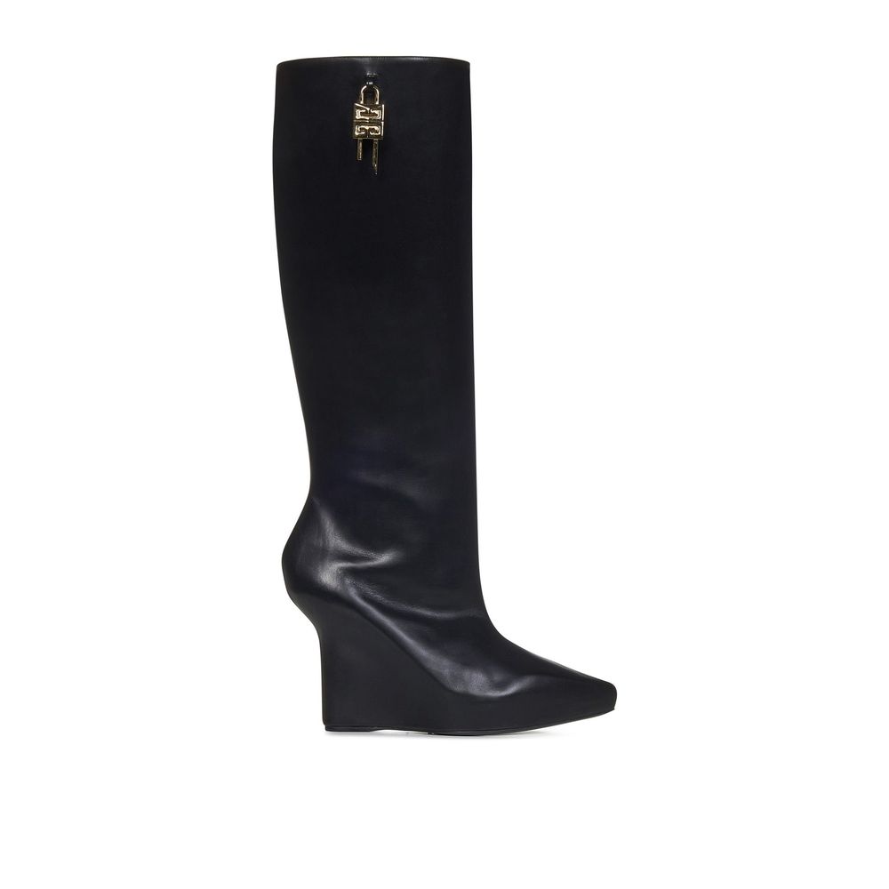 Givenchy Black Calfskin High Heel Boots