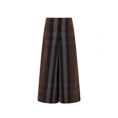 Burberry Brown Cotton Casual Pants