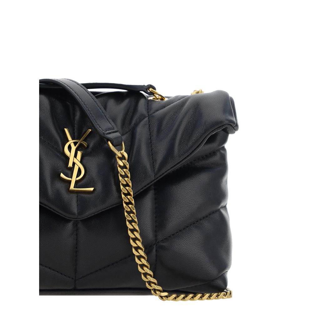 Saint Laurent Black Lamb Ovis Aries Aries Shoulder Bag