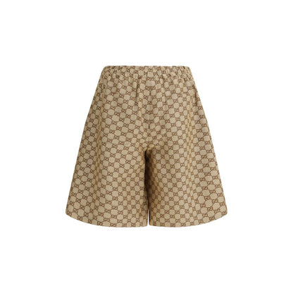 Gucci Beige Linen Bermuda Shorts