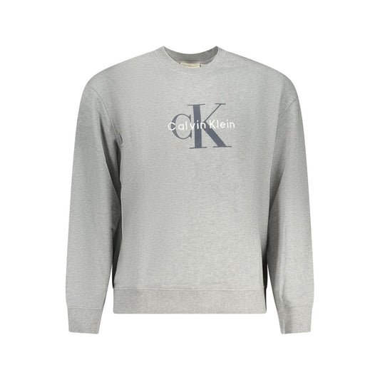 Calvin Klein Gray Cotton Men's Sweatshirt
