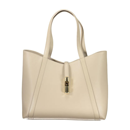 Furla Beige Leather Women Handbag