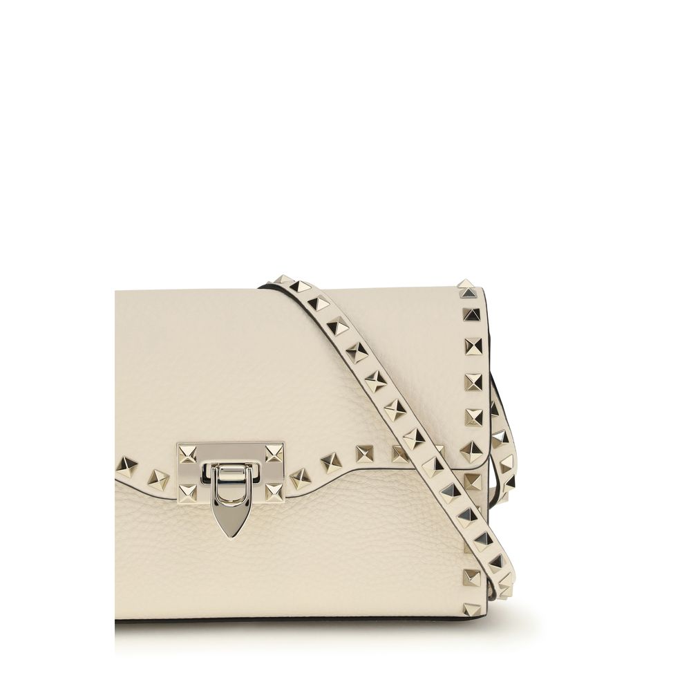 Valentino Garavani Beige Calf Leather Bos Taurus Shoulder Bag