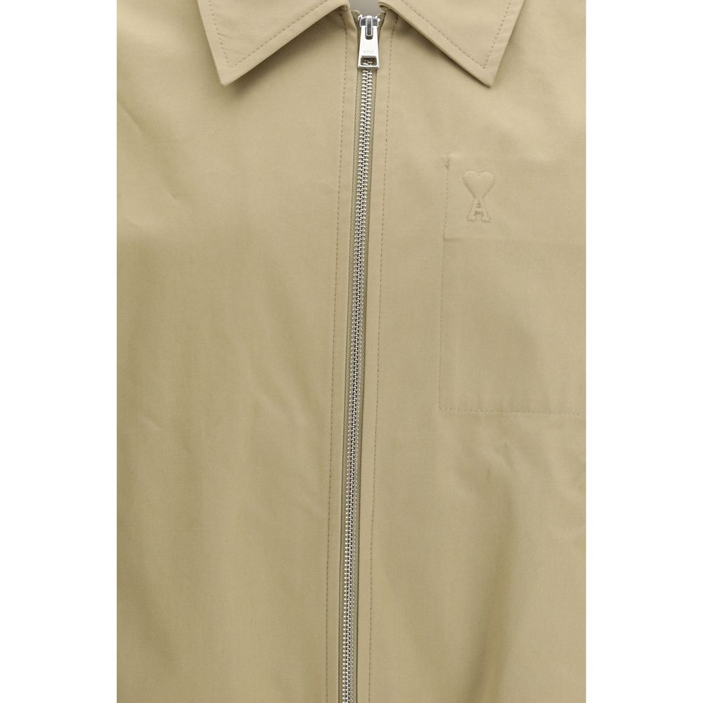 Ami Paris Beige Cotton Coat