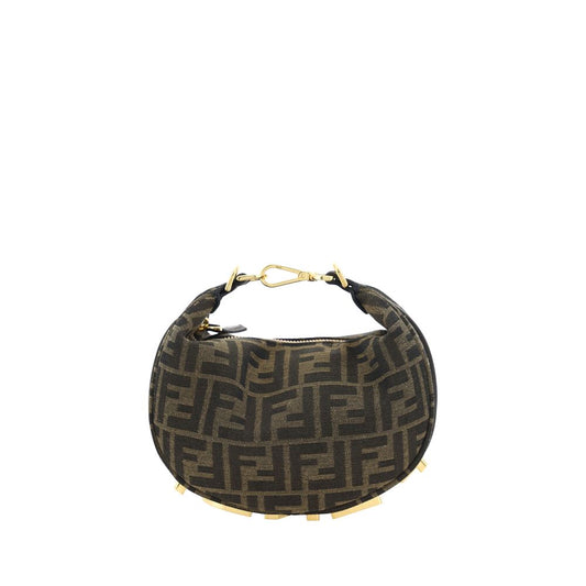 Fendi Brown Fabric Shoulder Bag