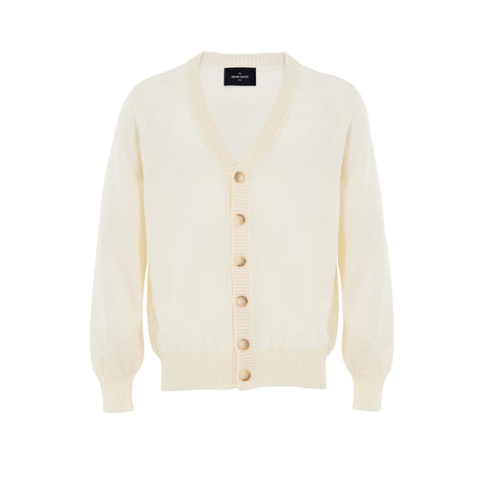Gran Sasso White Wool Cardigan