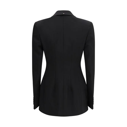 Max Mara Black Fleece Wool Blazer