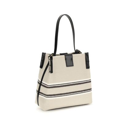 Balmain Beige Cotton Shoulder Bag