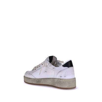 Golden Goose White Calf Leather Bos Taurus Low Top Sneakers