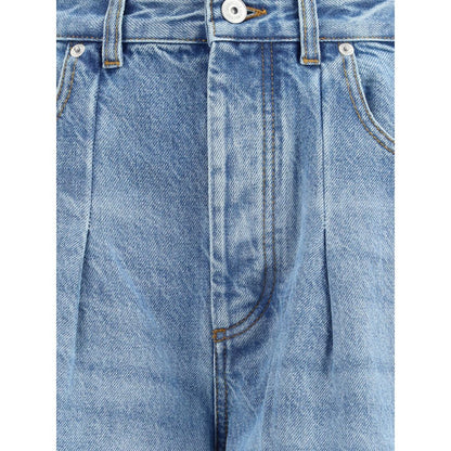 Jacquemus Blue Cotton Relaxed Fit Jeans