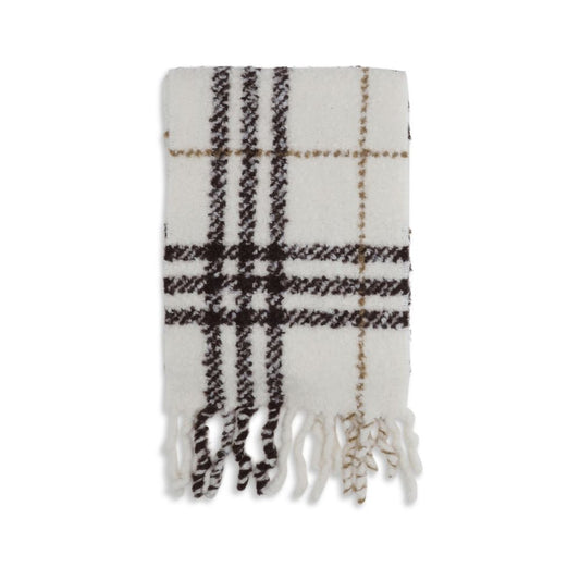 Burberry White Alpaca Vicugna Pacos Scarf