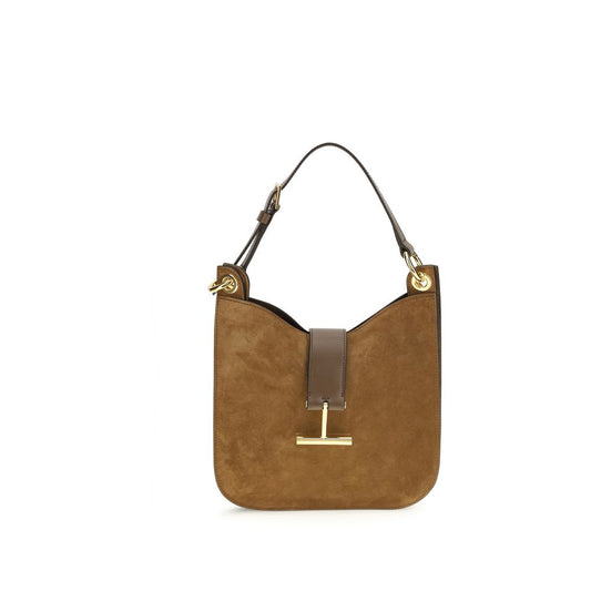 Tom Ford Brown Calf Leather Bos Taurus Shoulder Bag