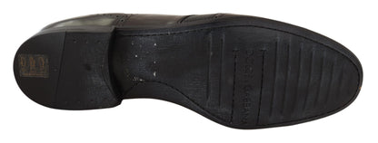 حذاء أكسفورد رسمي من دولتشي آند غابانا مصنوع من جلد السحلية باللون البني