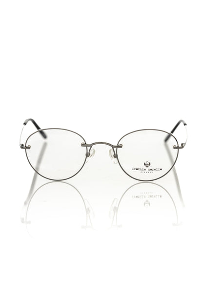 Frankie Morello Gray Metallic Men's Eyeglass Frame